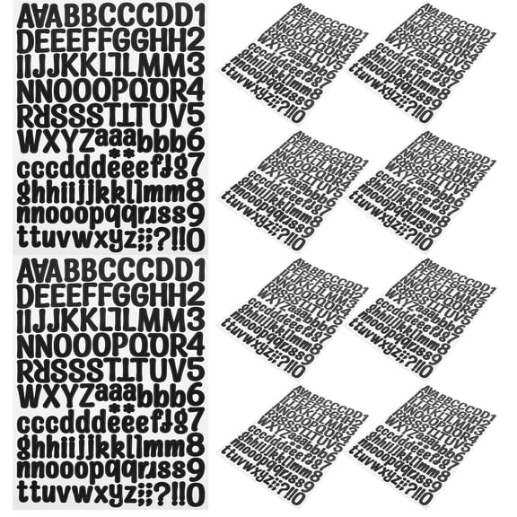 Raindrops  12 Sheets Stick Scrapbooking Alphanumeric Stickers