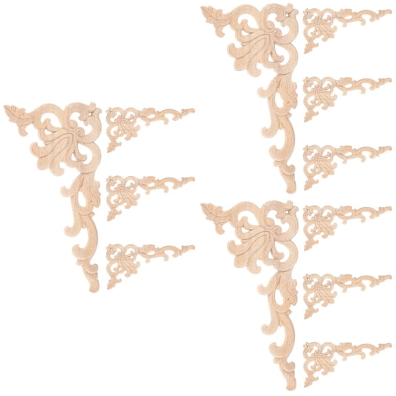 Raindrops 12 pcs Corner Moulding Furniture Decals Transfer Vintage Cabinet Decals for DIY Artwork Project