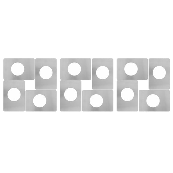 Raindrops 12 pcs Door Knob Reinforcement Plate Door Lock Fixing Cover Filler Repair Backplate Kit Door Hole Cover Filler Fixing Plate Door Lock Repair Plate Silver