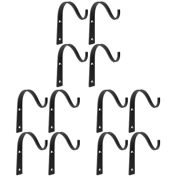 Raindrops 12 pcs Iron Art Hook Garden Flower Basket Hook Wall Mounted Hook Hanging Basket Bracket