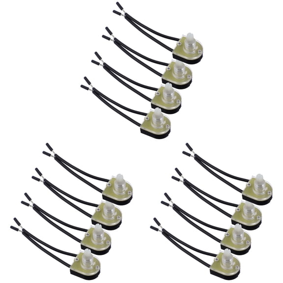 Raindrops 12 pcs Lamp Rotary Light Dimmer Knob Controller Accessories (Silver)