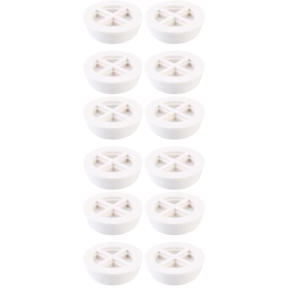 Raindrops 12 pcs Washing Machine Mat Cushion Non-slip Anti-slip Dryer Pads Floor Protector (White)