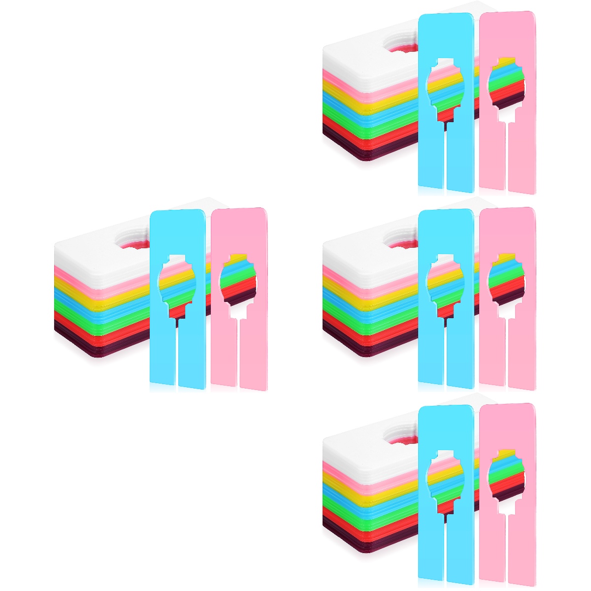 Raindrops 120 Pcs Closet Size Dividers Clothing Rack Dividers ...