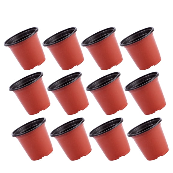 Raindrops 120 Red Plastic Nursery Pots for Planting with Drainage Holes Durable PP Material 3 Inch Size