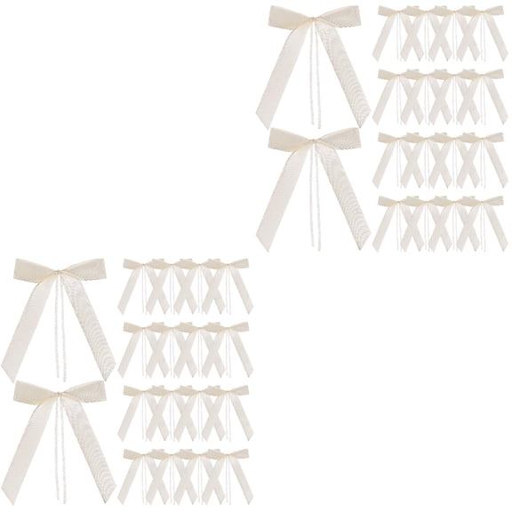 Raindrops 120 pcs Wedding Car Ribbon Bows for Rearview Mirror, Elegant Craft Bows, Stylish Wedding Car Decorations Accessories
