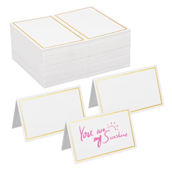 Raindrops 120pcs Place Cards Blank Seating Name Cards Table Tent Cards Blank Reserved Cards Table Setting Cards For Wedding Party Banquets