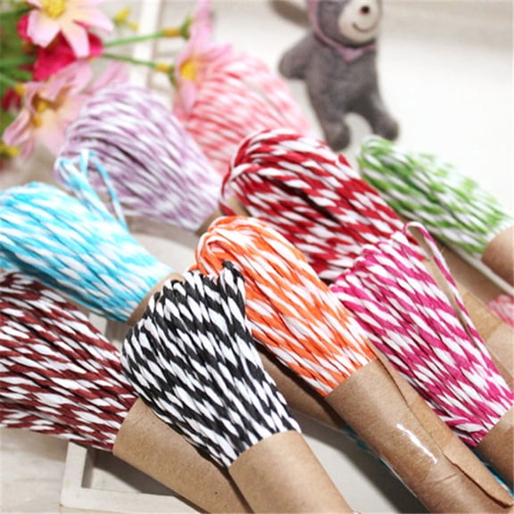 Raindrops Assorted Paper Twine in 12 Bright Colors for Crafting, Wrapping, Projects, and Decorative Uses