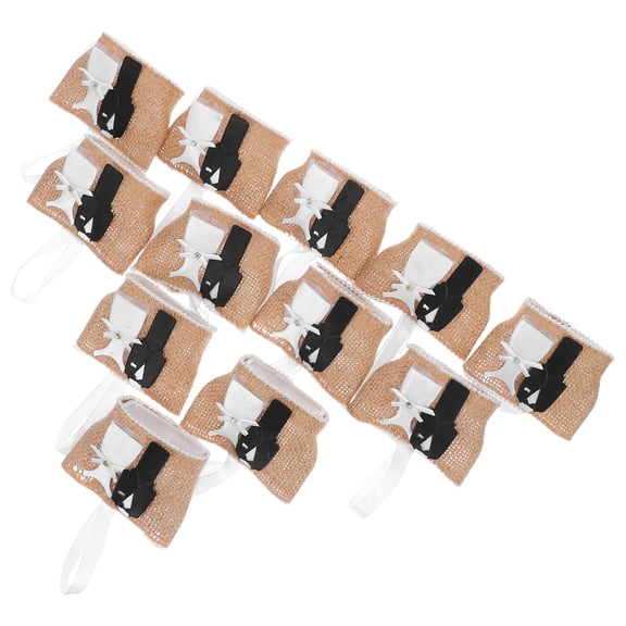 Raindrops 12Pcs Reusable Jute Tote Bags Candy Favor Bags Multi for Guests Family Friends Celebrations