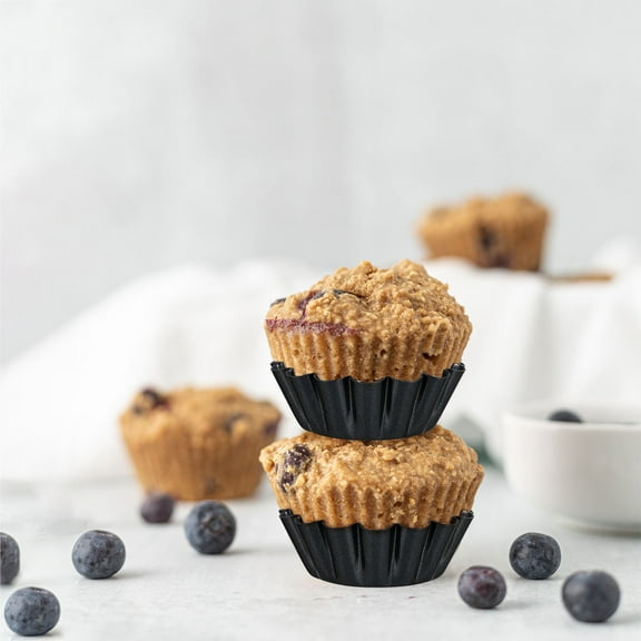 Raindrops 12Pcs Cake Muffin Moulds Non Stick Thickened Carbon Steel Baking Cups for Home Bakers