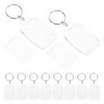 thumbnail image 1 of Raindrops 12Pcs Clear Plastic Keyring Blank Photo Picture Frame Keychain DIY Keyring DIY Keychain Supply, 1 of 8