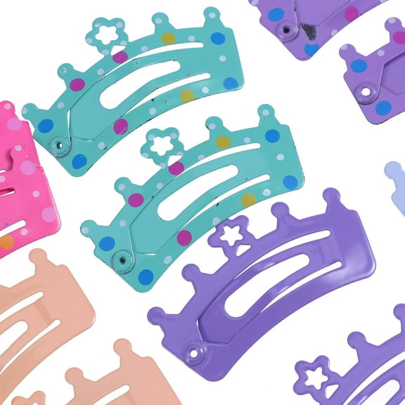 Raindrops Princess Hair Accessories Crown Shape Hairpins Girls Toddlers 12Pcs Random Color