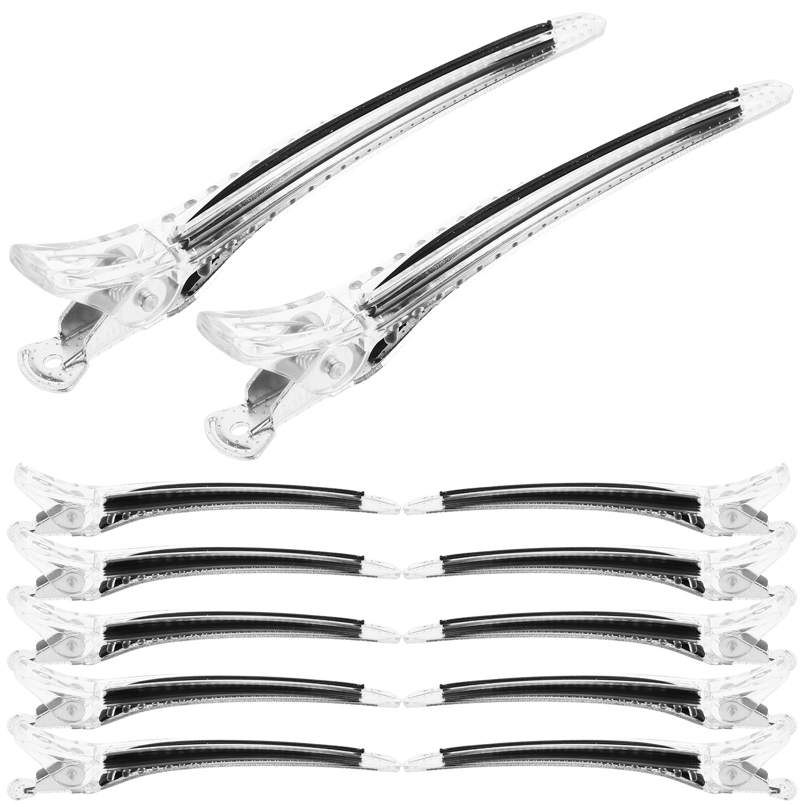 Raindrops 12Pcs Duck Bill Clips for Hair Styling Seamless Design Black ...
