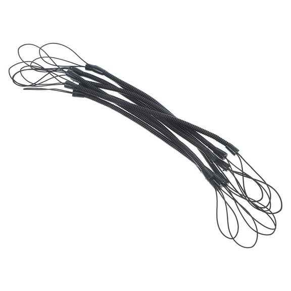 Raindrops 12Pcs Elastic Lanyard For Touch Pens Plastic Retractable Cords Stylus Pen Ropes Stylus Pen Hanging Rope Black Total Total Length