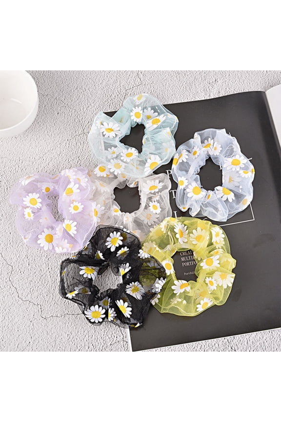 12Pcs Flower Ponytail Holders Durable Hair Accessories with Assorted Color for Women and Girls