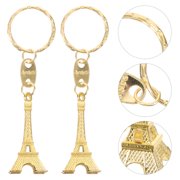 USHOBE Durable Golden Eiffel Tower Key Ring Perfect for Any Occasion 12Pcs