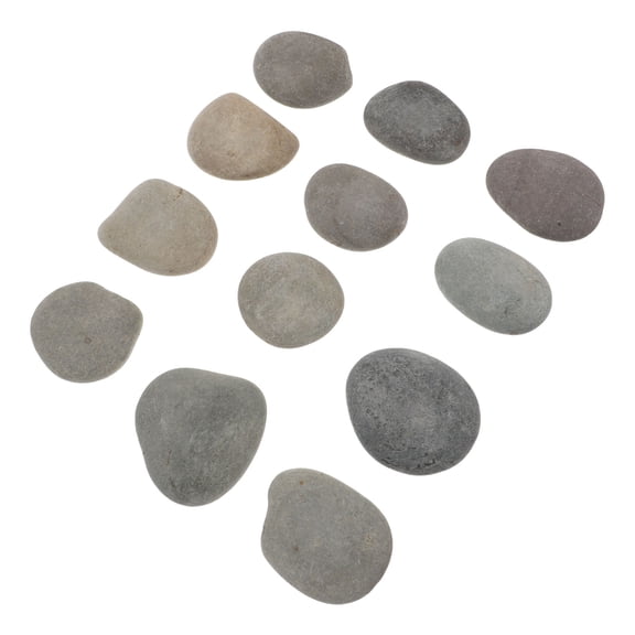 Raindrops Smooth Craft Rocks Grey Natural for Painting and Home Decor 12Pcs