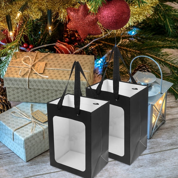 Raindrops Multipurpose Bags Black for Home and Party Decorations 12Pcs