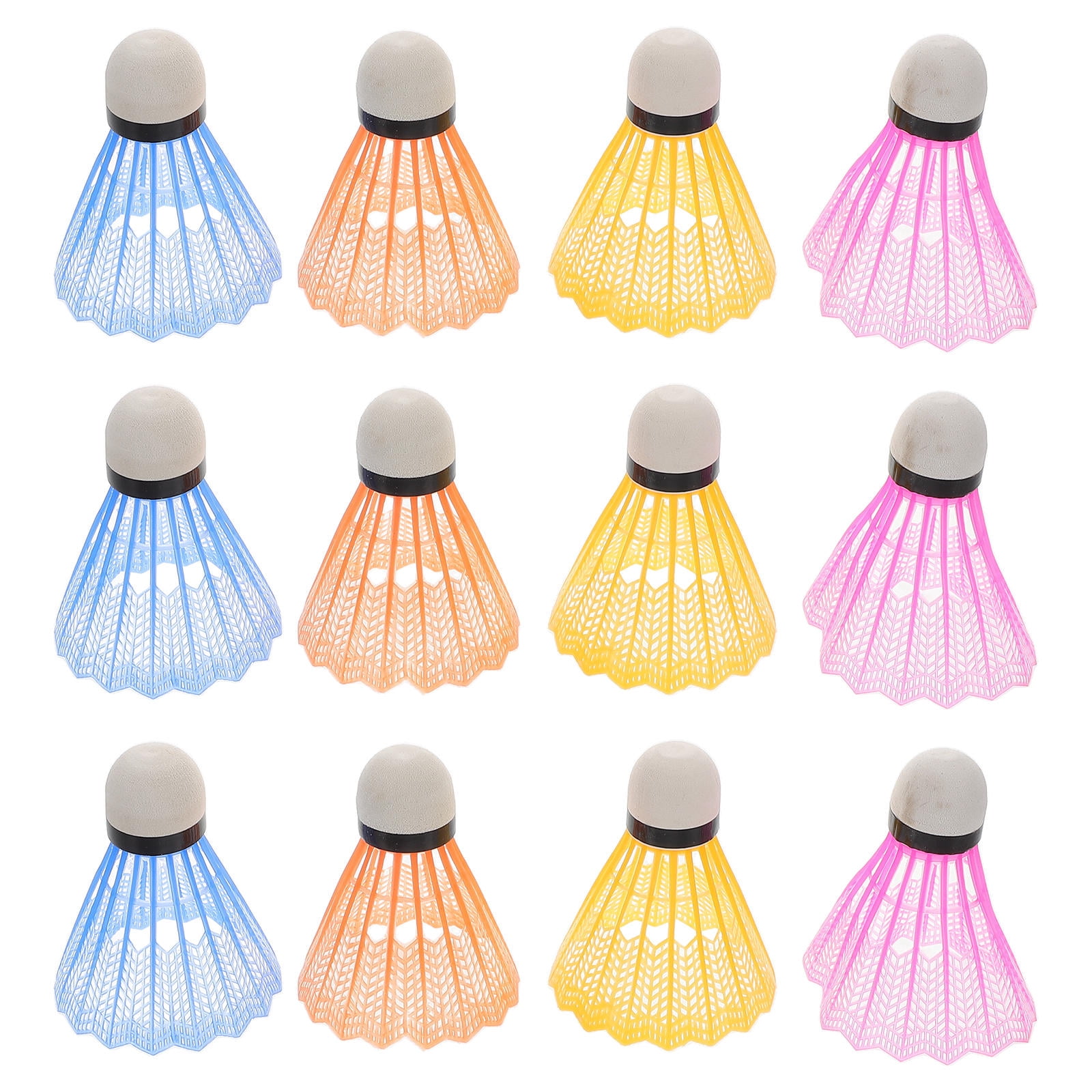 Shuttlecock Color Raindrops 12Pcs Assorted Color Badminton Shuttlecocks for Sport ...