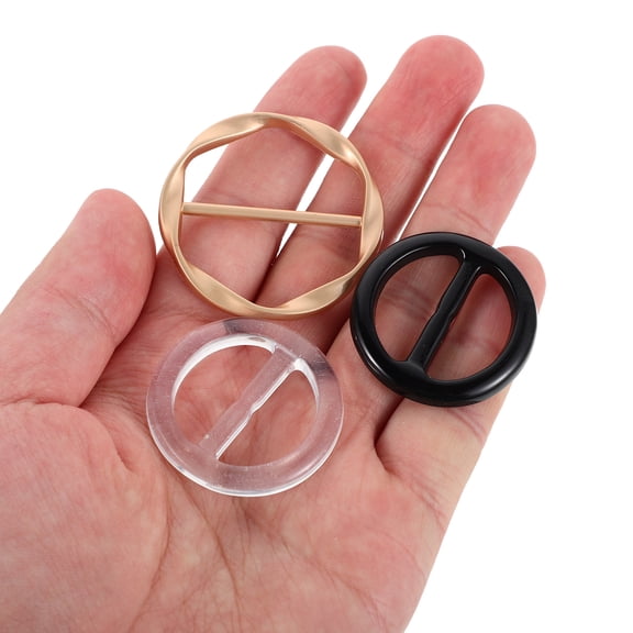 Raindrops 12Pcs Lightweight Scarf Slide Buckles Alloy Resin Clips for Secure Shawl and Shirt Hold