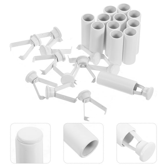 Raindrops 12Pcs Metal Cord Lock Easy to Use Zinc Alloy Cord Fastener for Men and Women 0.8x0.3x0.3in