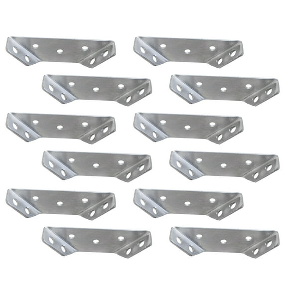 Raindrops 12Pcs Multi-purpose Triangle Brackets for Home Decor Corner Brace Bracket 2.71X0.79X0.47IN