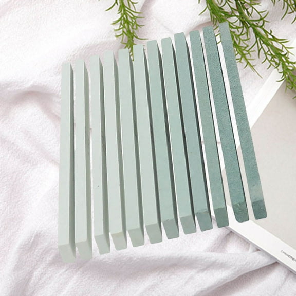 Raindrops 12Pcs High-Grade Carborundum Polishing Stone Assorted Colors for Outdoor Use