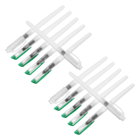 Raindrops 12Pcs White Watercolor Brush Set Refillable Paint Pen for Illustrations Comics and Watercolor Art