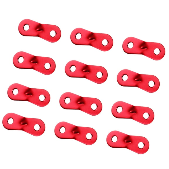 FOMIYES 12Pcs Red Aluminium Anti Rope Fastener Self Locking Line for Camping Tent