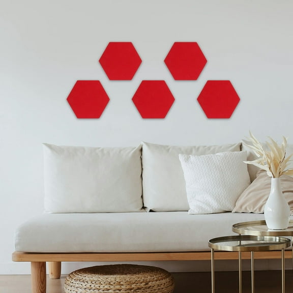 Raindrops 12Pcs Hexagon Felt Pin Board Tiles for Living Room Wall Decoration