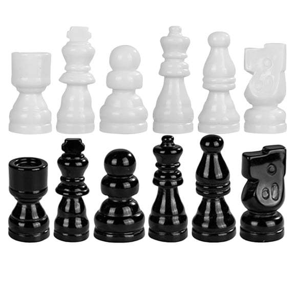 FOMIYES Resin Chess Pieces Set, 12 Assorted Color Figurines with Unique Design for Home Decor and Collectors