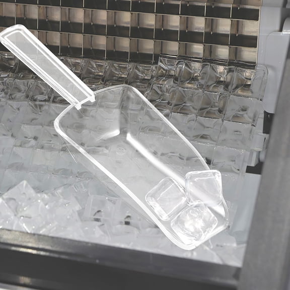 Raindrops 12Pcs Clear Plastic Ice Scoop with Ergonomic Handle Multipurpose Kitchen Food Scoops