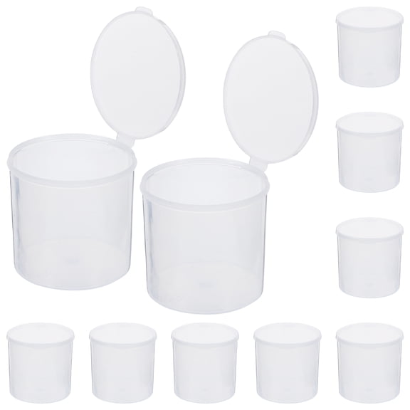 Raindrops 12Pcs Small Storage Boxes With Lids For Daily Life Round PP Clear Boxes For Hotel Supplies