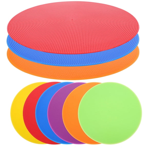 Raindrops 12Pcs Soccer Disc Marker PVC Circular Training Sign Discs for Athletes and