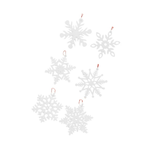 Raindrops 12Pcs Hanging Snowflakes Decor in White for Christmas Tree Decoration