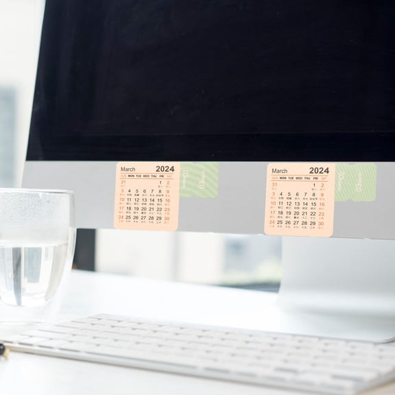 Raindrops 12Sets Decorative Planner Stickers Assorted Color Calendar Index Tabs for Convenient Note Taking