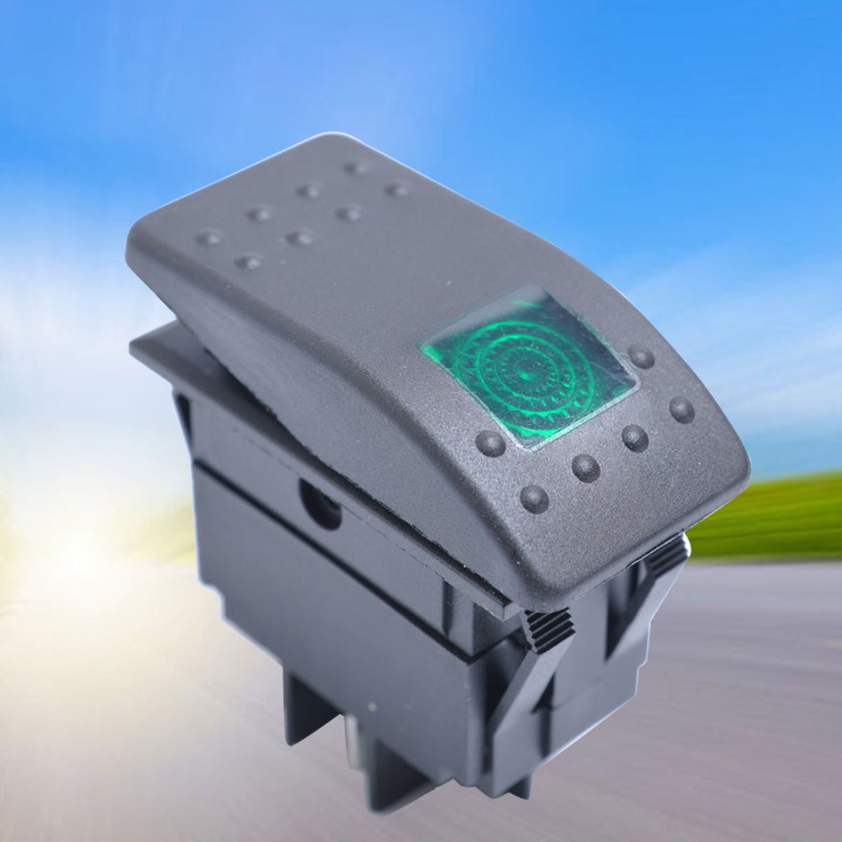 Raindrops 12V 20A 4 Car Rocker Switch Waterproof Push Button with LED ...