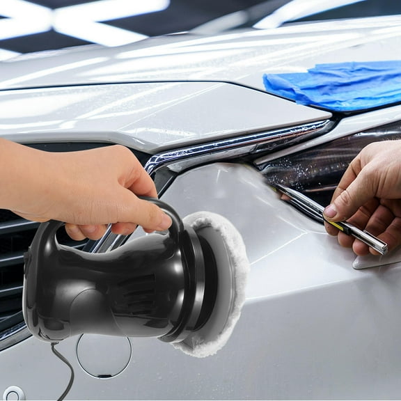 Raindrops 12V Car Polisher Waxer Kit Waxing Polishing Machine (Black)