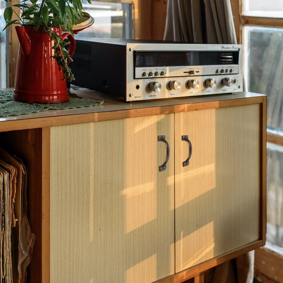 Raindrops 12Pcs Retro Dark Brown Cabinet Drawer Handles with Simple Elegant Design