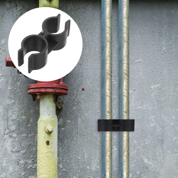 Raindrops 12pcs Double Pipe Clamp 25mm Chain Link Fence Clamps Plastic Panel Clamp Wing Chain Link Panel Clamps Chain Link Fence Supplies