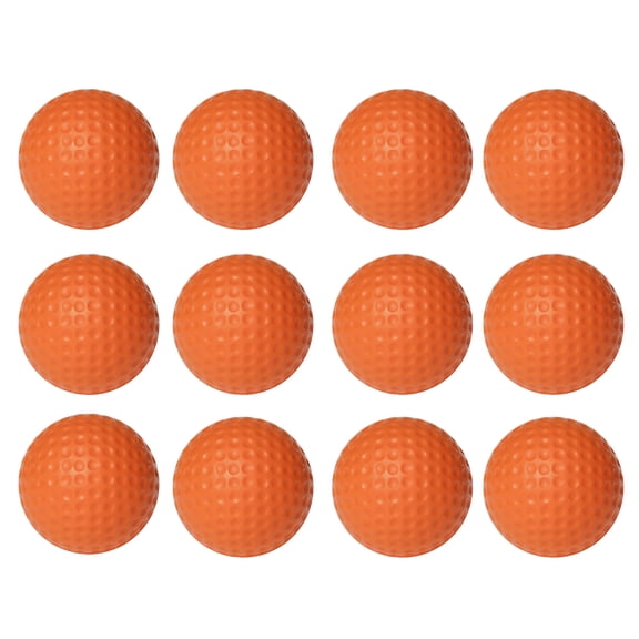 LABRIMP 12Pcs Reusable Orange Practice Balls for Golf Training Lightweight and Visible Design