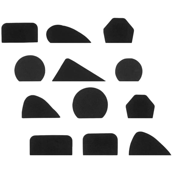 FOMIYES 12-Piece Black EVA Mug Handle Mold Set for Pottery Crafting, Versatile Shapes for Projects