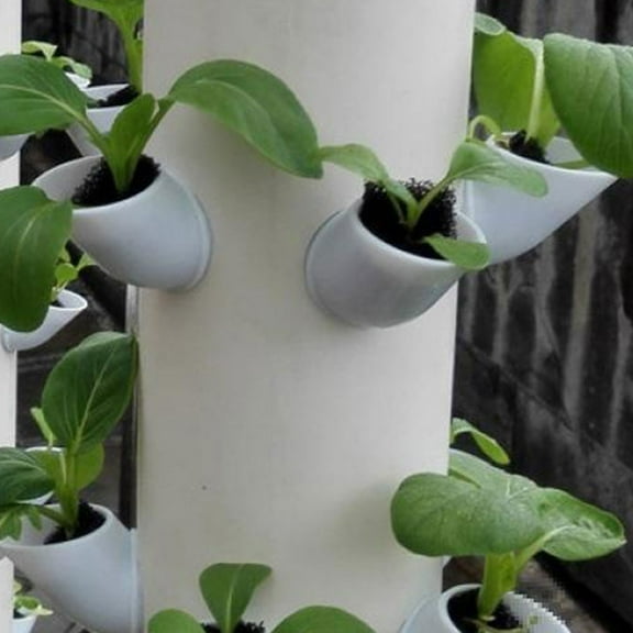 Raindrops 12pcs Hydroponic Equipment For Balcony Gardening Plastic Pipes Hydroponics Hydroponic Cups Soilless Culture Pot Tube For Vegetables