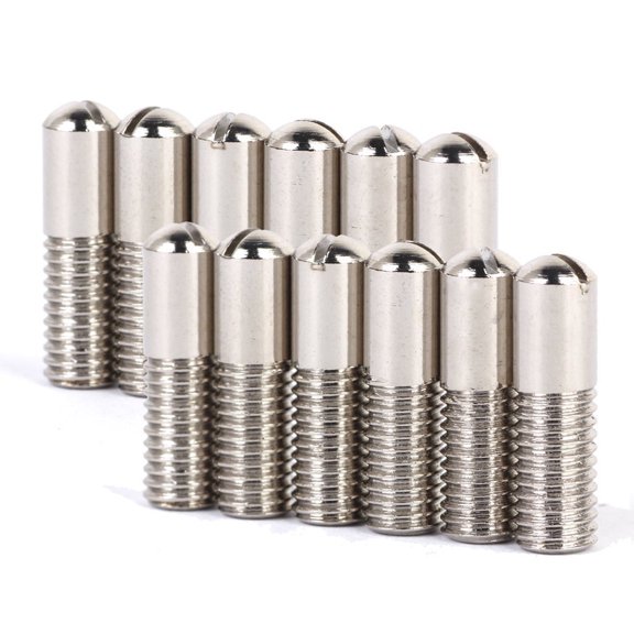 Raindrops 12pcs Mini Humbucker Guitar Pickup Pole Screws Color (Silver)