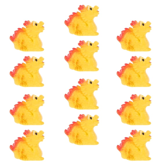 Raindrops 12pcs Miniature Dragon Figurines Mini Zodiac Dragon Statue Micro-landscape Dragon Ornaments