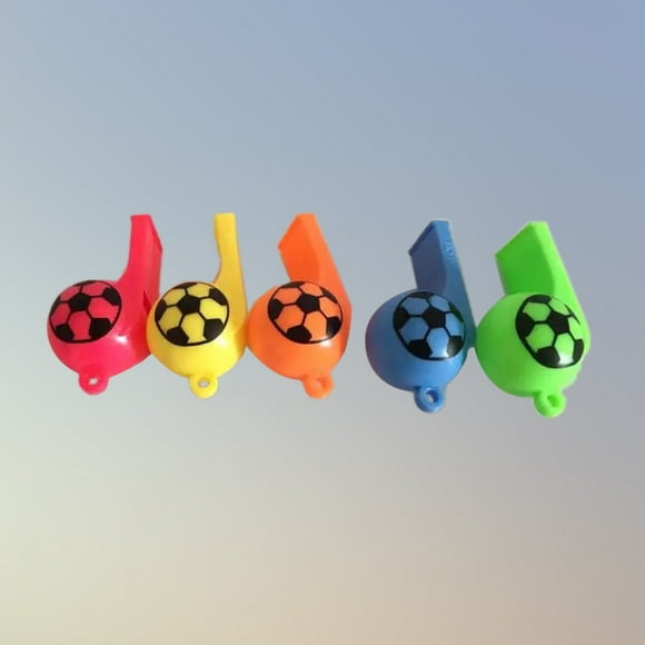 Raindrops 12pcs Plastic Colorful Whistle Football Cheerleading Referee Whistle Kids Sports Whistle Toy for Sports Outdoor Activity