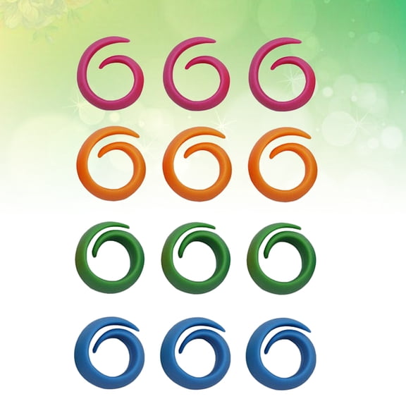 Raindrops 12pcs Silicone Thread Spool Huggers for Knitting Assorted Color Durable Flexible Sewing Accessories