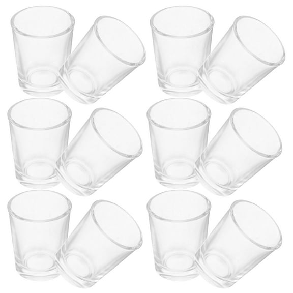 Raindrops 12pcs Small Shot Glasses Mini Glass Communion Cups Clear Glass Chalice Heavy Base Vodka Shot Glasses Mini Goblet for Home Parties Religious Ceremonies