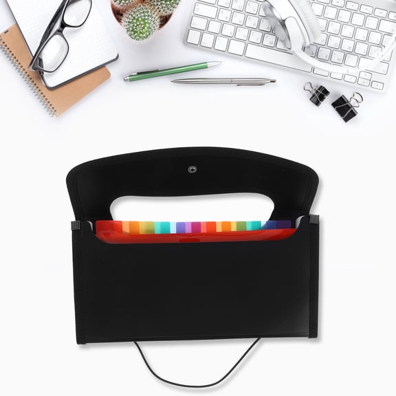 Raindrops 13 -Pocket Accordion Folder Bankers Storage Office