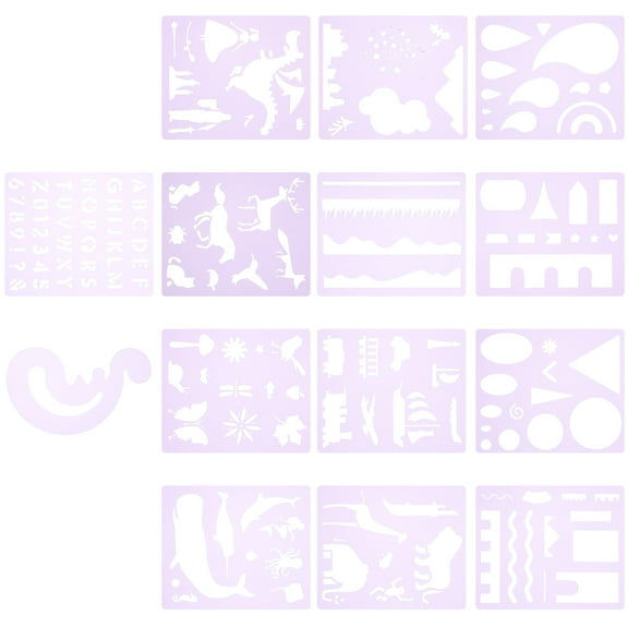 Raindrops 14 Pcs Crafts Children's Drawing Template Templates for Painting