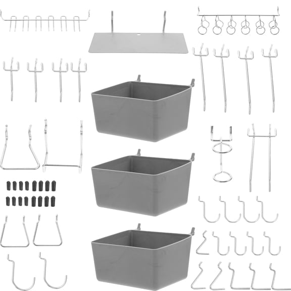 Raindrops Peg Board Hooks Set Abs 140Pcs For Professionals Garage Organization